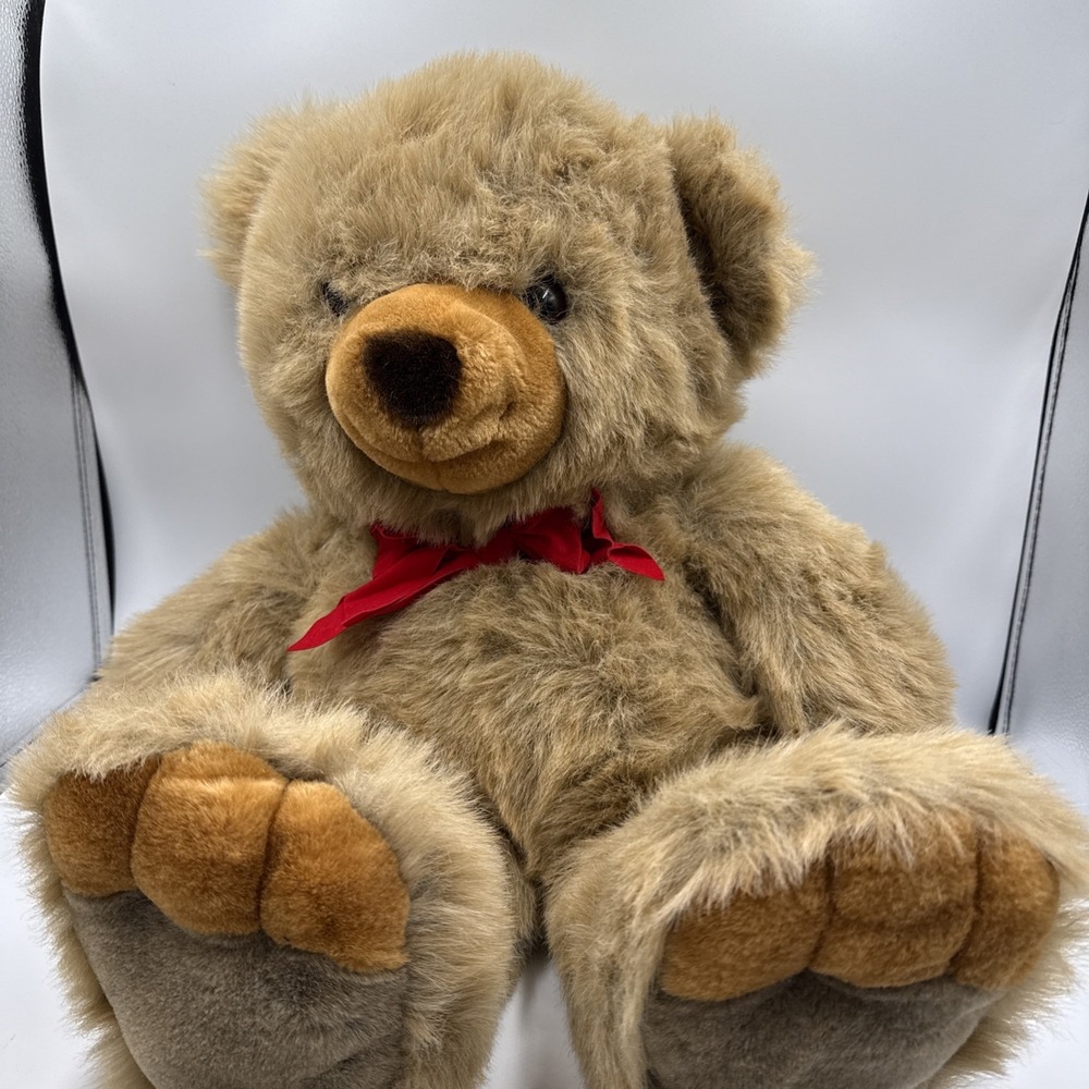 Vintage 1992 ~ JC Penney 23 inch ~ Teddy Bear ~ Red Bow